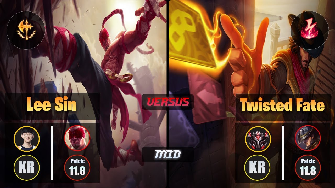 Naehyun LEE SIN (Mid) [Conqueror] VS TWISTED FATE - Grandmaster KR Patch 11.8