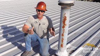 Metal Roof Repair  How we Fix leaky stacks and curbs on metal roofs