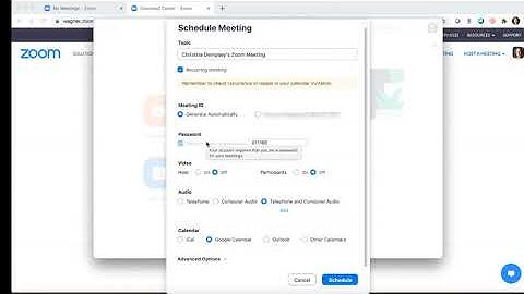 Scheduling a Meeting in the Zoom Desktop Client