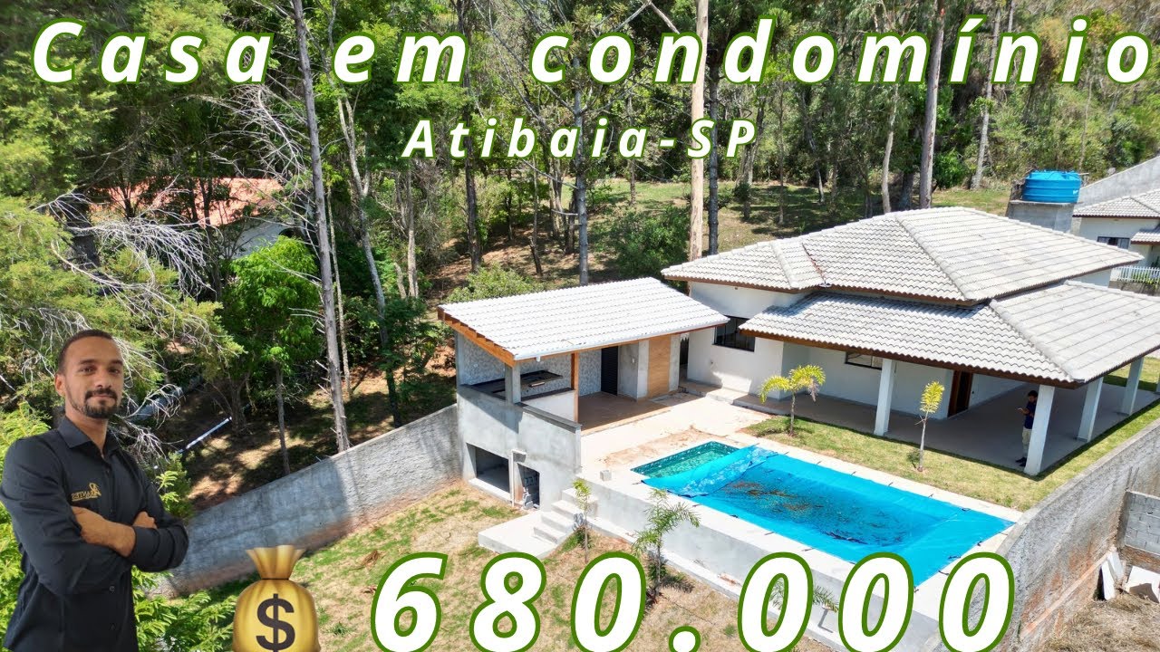 Casa estilo Chacara dentro de condomínio em meio a natureza em Atibaia-SP, Oportunidade doc 100%….