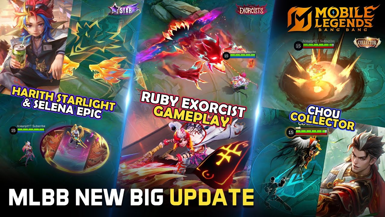 4 NEW SKINS EARLY ACCESS GAMEPLAY | HARITH STARLIGHT | CHOU COLLECTOR | SELENA EPIC & RUBY EXORCIST