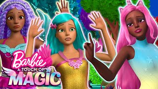 Barbie Meets Magical Unicorn Girls! | Barbie A Touch Of Magic Season 2 | Netflix Clip