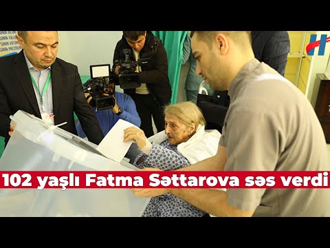 102 yaşlı Fatma nənə xəstəxanada səs verdi - FOTO