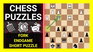 Chess Puzzles to Practice. Themes: Fork, Endgame, Short puzzle. Learn Chess