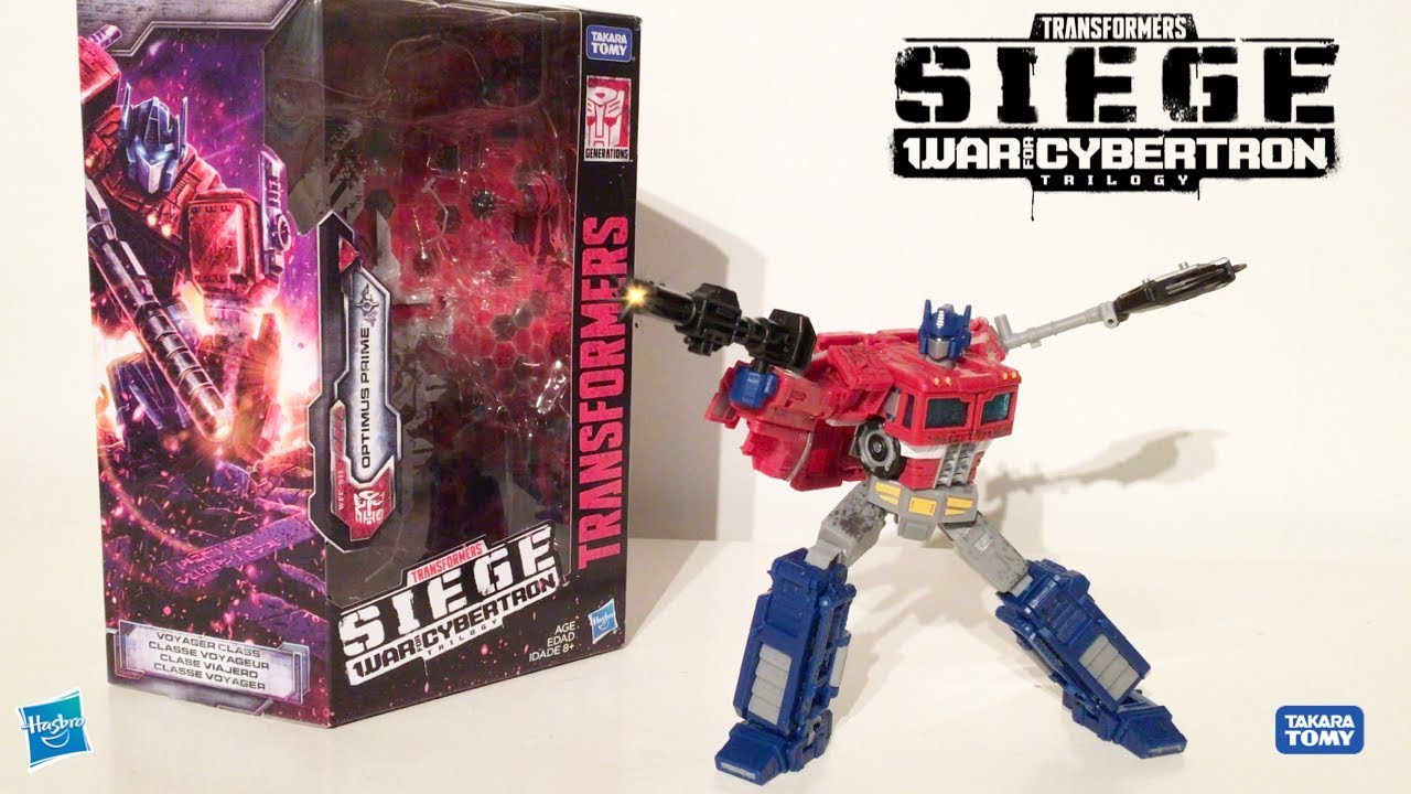 Transformers Car War for Cybertron Siege Voyager Optimus Prime Figure Toy 