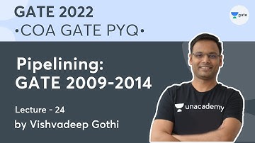 Pipelining: GATE 2009-2014 | Lec. - 24 | COA GATE 2022 PYQ | Vishvadeep Gothi
