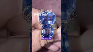 ₹20 Lakh Double Blue Sapphire Legacy Ring | Luxury in 14K White Gold | Shiv Parvati Gemstone.
