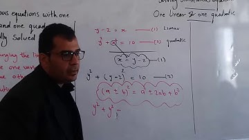 Solving Simultaneous Equations - One Linear and One Quadratic