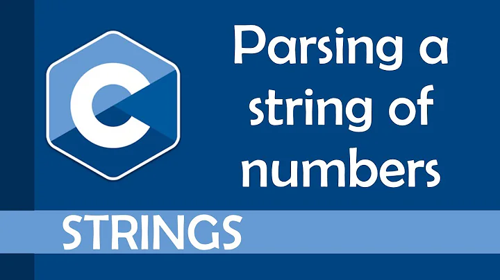Parsing a string of numbers in C