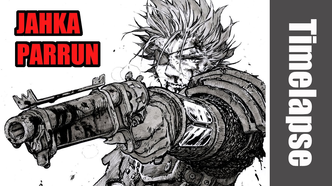 Drawing Jahka Parrun ( from the P&P Tales off the Script ) - Timelapse | Red Hawk