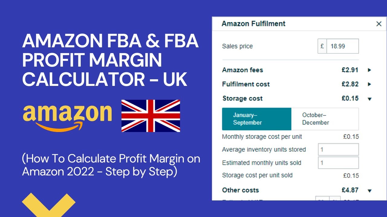 Amazon FBA Revenue Calculator UK (NEW) - How To Calculate Profit Margin of  Your Product on Amazon - YouTube
