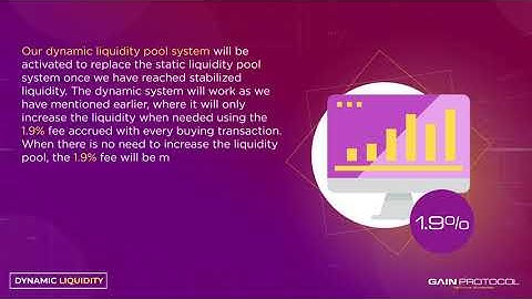Dynamic liquidity Pools in Gain Protocol