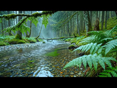 Forest Ambience Birds Singing Beautiful Stream Sounds for Medicine, Deep Rest,Sleep,Focus Study ASMR