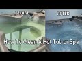 How To Clean A Spa , HotTub , Jacuzzi... Arizona Hot Tub Factory...How to clan a Used Hot Tub or Spa