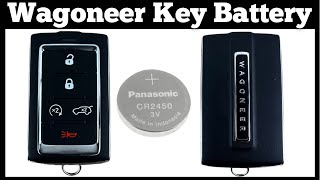 how to change a 2022-2023 jeep grand wagoneer remote fob key battery - replace batteries tutorial