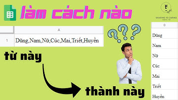 Google Sheet 15| Giải quyết vấn đề trên chỉ bằng SPLIT & TRANSPOSE