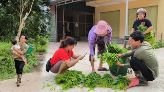 After selling all the wild vegetables, the man took the child back home before it rained heavily