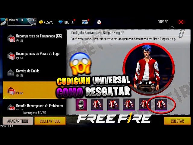 CORRE! RESGATE O NOVO CODIGUIN INFINIX TODOS PODEM RESGATAR CODIGO  UNIVERSAL 2023 FREE FIRE infinito 