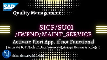 SAP S/4HANA QM | Activate Fiori Application if Fiori Tile not Functional | SAP Quality Management
