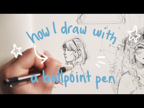 BALLPOINT PEN TUTORIAL- how i sketch in pen ✨