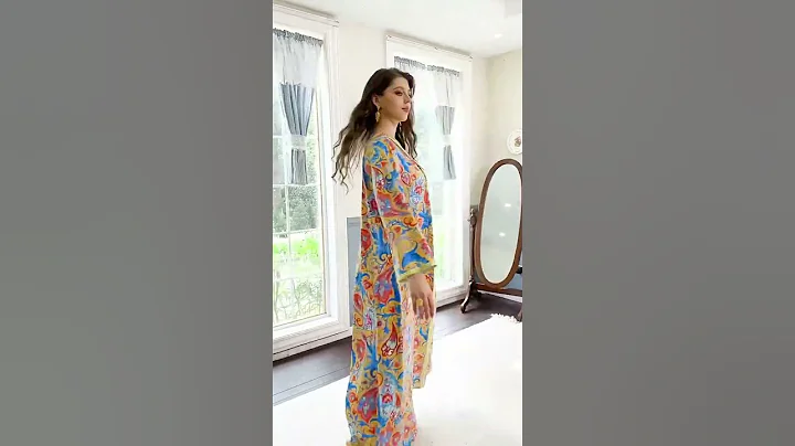--urgarment.com--Eid Dress Hotfix Rhinestone Moroccan Floral Printed Caftan Kaftan Dress | Kaftan