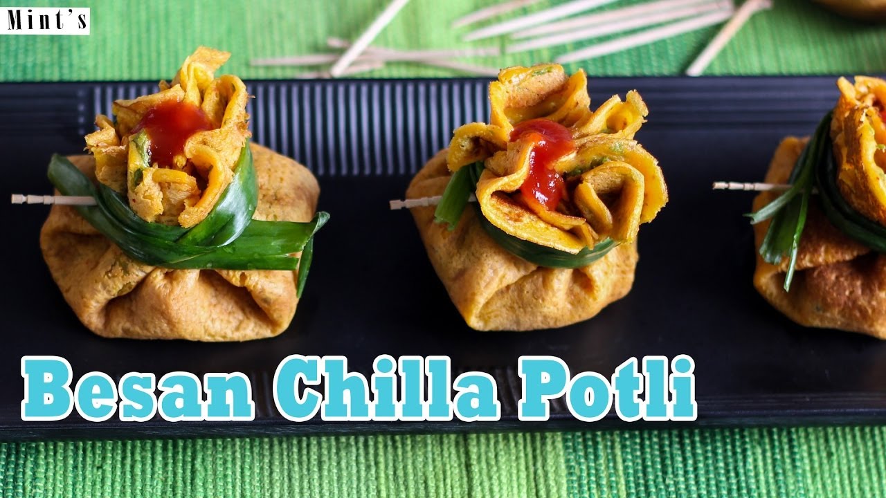 Stuffed Besan Chilla Potli | Snacks Recipe | Party Recipes | MintsRecipes