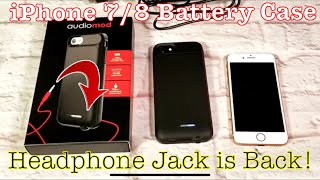 iPhone 7/8: Charging Case 3000mAh w/ HEADPHONE JACK!