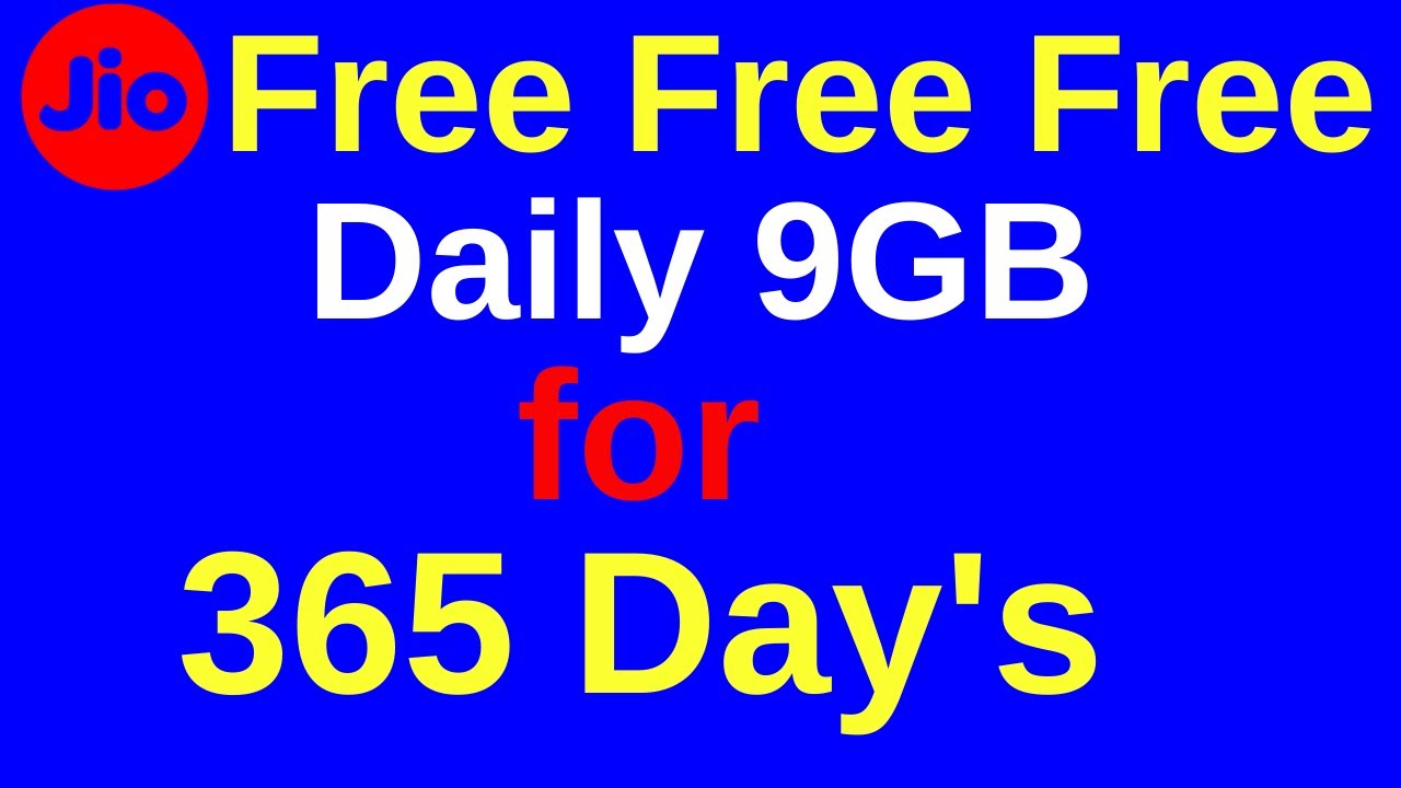 Jio Data Loot, Daily Free 9GB Data