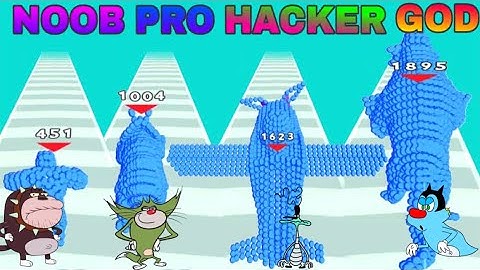 NOOB vs PRO vs HACKER vs GOD Pixel Battle 3D Oggy And Jack Hindi Aryaan Gaming