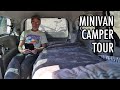 Minivan Camper Build Tour with an Innovative Bed Solution! (Dodge Grand Caravan)