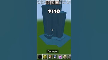 Difficult tower construction with Minecraft lava and water#minecraft#short