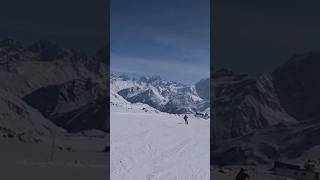 Отличная трасса на горнолыжном курорте Эльбрус.