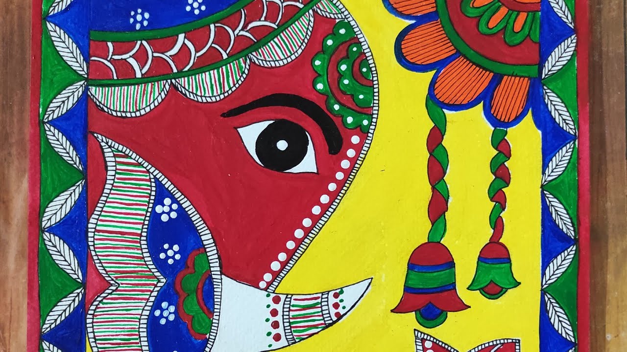 Madhubani painting, live class, day 2 part 2 YouTube
