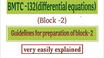 BMTC -132(differential equations)block-2|@vmatics444