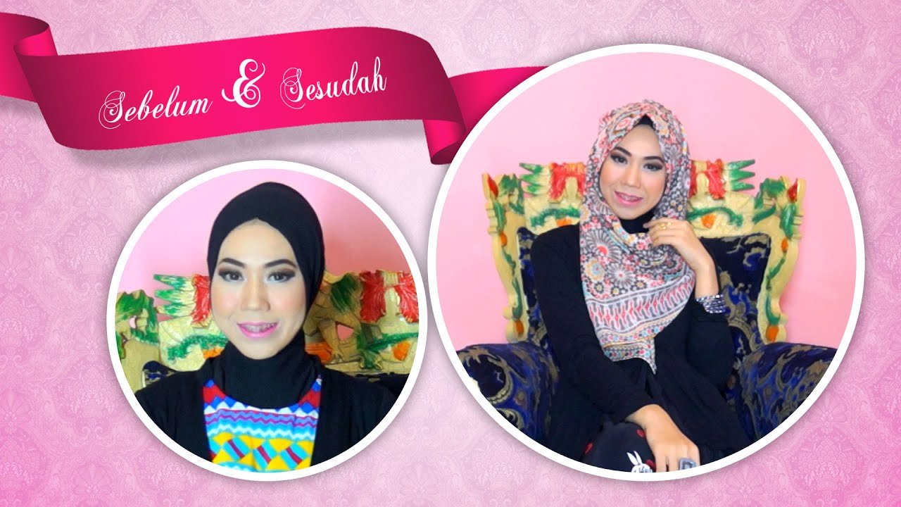 85 Gambar Terupdate Tutorial Kerudung Segi Empat Elzatta Tahun 2017