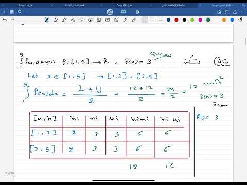 محاضرة 2 المجاميع العليا والسفلى تكامل الفصل الرابع محذوف سابقا رياضيات سادس علمي حسام الحلو