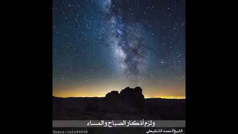 فوائد المداومة على الأذكار - الشيخ محمد الشنقيطي