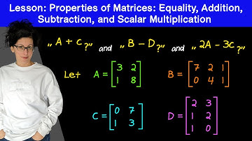 Lesson: Equality, Addition, Subtraction, and Scalar Multiplication with Matrices