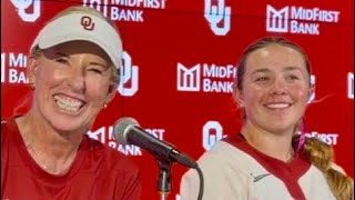 Oklahoma Softball: Patty Gasso, Players Georgia postgame (3)