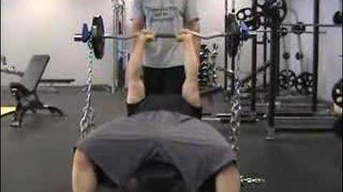 EZ Bar Lying Tricep Extensions w/Chains