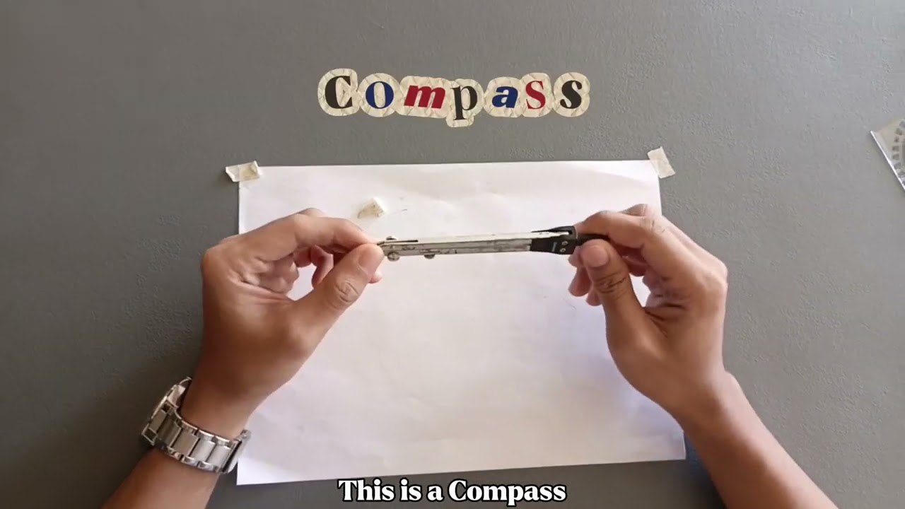 Correct use of the Drafting Tools: T-Square, Triangle and Compass as part of week 5