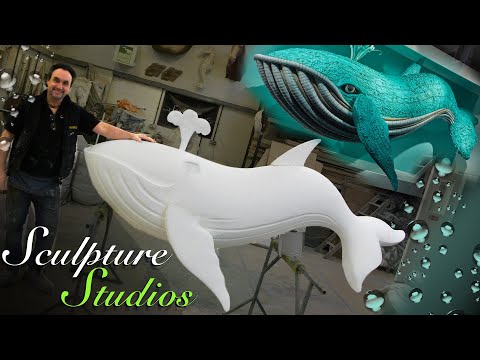 Carving a Whale from Polystyrene / Styrofoam by Sculpture Studios - YouTube