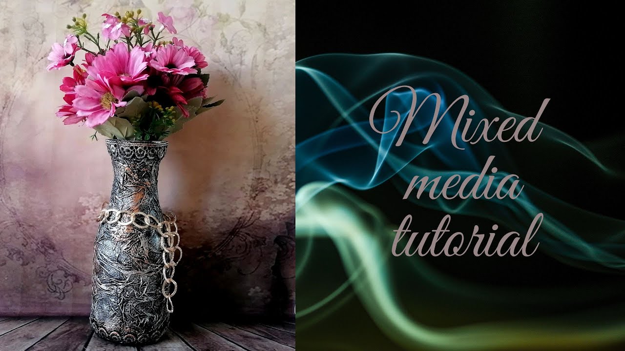 How to decorate glass vases easy art projects mixed media tutorial