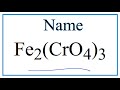 Iron and Chromate Compounds