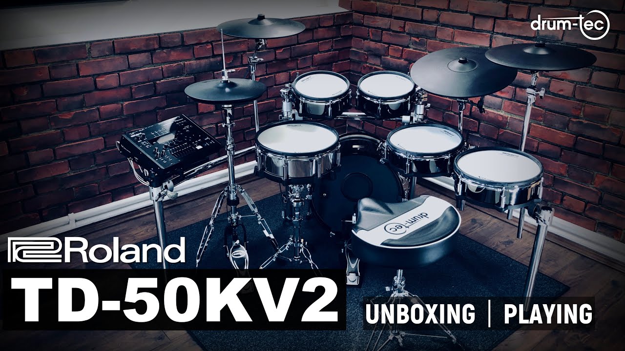 Few financial silence Roland TD-50KV2 electronic drums unboxing & playing by drum-tec - YouTube