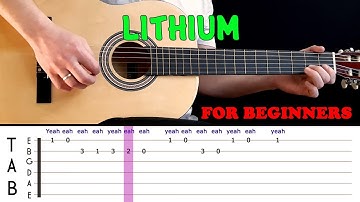 LITHIUM | Easy guitar melody lesson for beginners (with tabs) - Nirvana
