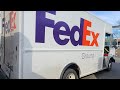 Fedex truck rear tow.