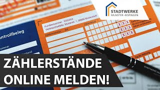 Zählerstände Zur Jahresabrechnung Online Melden, Leicht Erklärt.
