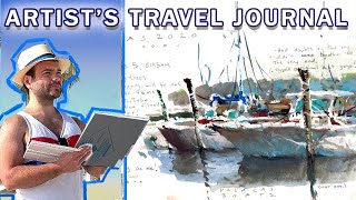 Art Travel Journal (3 paintings - materials and process!)