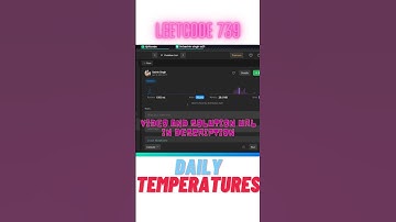 739. Daily Temperatures | Leetcode #python #leetcodedailychallenge #leetcode #shorts